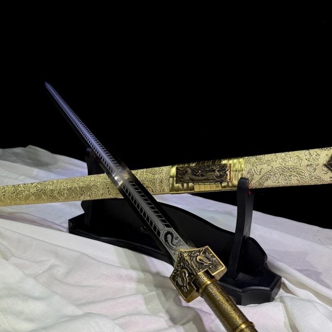 [红傲天+金剑] 传统刀剑龙泉一体刀剑送礼收藏摆件冷兵器 未开刃 - Image 10