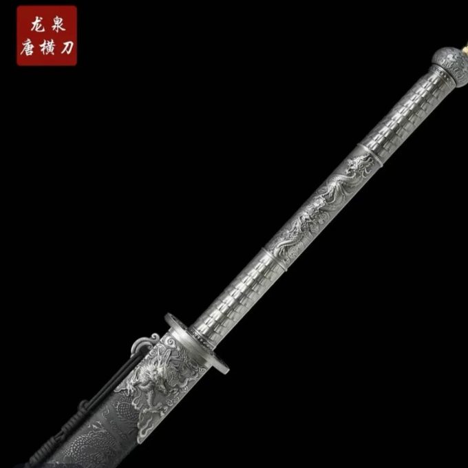 【龙王战刀】龙泉市 高锰钢宝剑 摆件收藏冷兵器 未开刃 无刀架 - Image 3