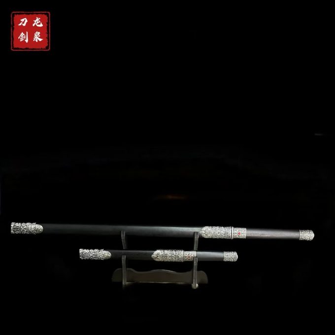 【玲珑双子】手工收藏正品龙泉刀剑未开刃摆件 - Image 5